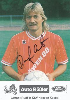 Gernot Ruof  1989/1990  Hessen Kassel  Fußball Autogrammkarte original signiert 