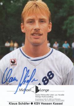 Klaus Schäfer  1989/1990  Hessen Kassel  Fußball Autogrammkarte original signiert 