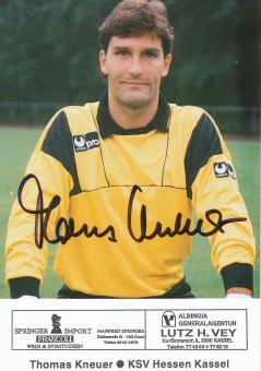 Thomas Kneuer  1989/1990  Hessen Kassel  Fußball Autogrammkarte original signiert 