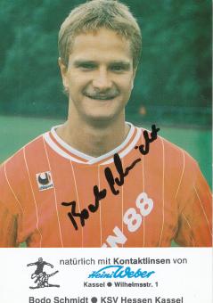 Bodo Schmidt  1989/1990  Hessen Kassel  Fußball Autogrammkarte original signiert 