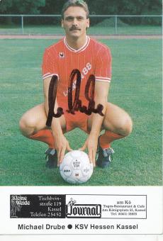 Michael Drube  1989/1990  Hessen Kassel  Fußball Autogrammkarte original signiert 