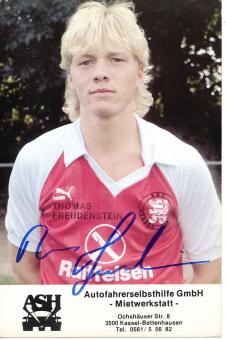 Thomas Freudenstein  80er  Hessen Kassel  Fußball Autogrammkarte original signiert 
