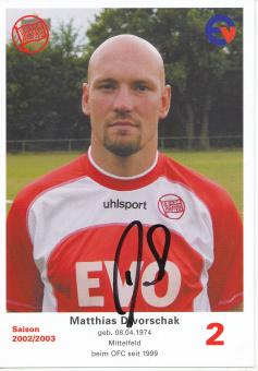 Matthias Dvorschak  2003/2004  Kickers Offenbach  Fußball Autogrammkarte original signiert 