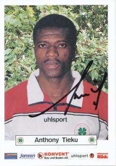 Anthony Tieku  2001/2002 Rot Weiß Oberhausen  Fußball Autogrammkarte original signiert 
