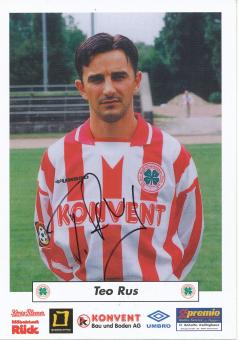 Teo Rus  1999/2000 Rot Weiß Oberhausen  Fußball Autogrammkarte original signiert 
