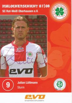 Julian Lüttmann  2007/2008  Rot Weiß Oberhausen  Fußball Autogrammkarte original signiert 