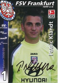Patric Klandt  2008/2009  FSV Frankfurt  Fußball Autogrammkarte original signiert 