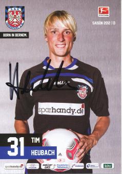 Tim Heubach  2012/2013  FSV Frankfurt  Fußball Autogrammkarte original signiert 