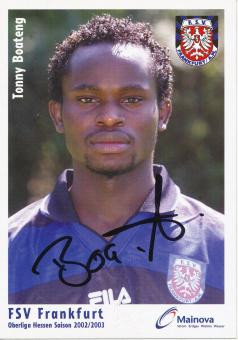 Tonny Boateng  2002/2003  FSV Frankfurt  Fußball Autogrammkarte original signiert 
