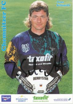 Jens Schmidt  1995/1996  Chemnitzer FC  Fußball Autogrammkarte original signiert 