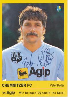Peter Keller  1991/1992  Chemnitzer FC  Fußball Autogrammkarte original signiert 