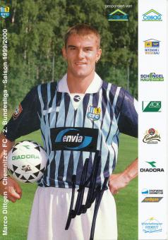 Marco Dittgen  1999/2000  Chemnitzer FC  Fußball Autogrammkarte original signiert 