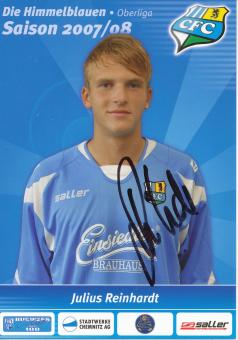 Julius Reinhardt  2007/2008  Chemnitzer FC  Fußball Autogrammkarte original signiert 