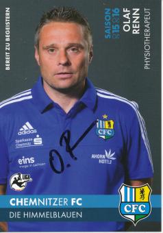 Olaf Renn  2015/2016  Chemnitzer FC  Fußball Autogrammkarte original signiert 