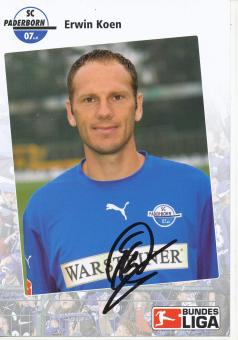 Erwin Koen  SC Paderborn  2006/2007  Fußball Autogrammkarte original signiert 
