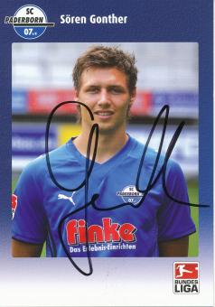 Sören Gonther  2009/2010  SC Paderborn Fußball Autogrammkarte original signiert 