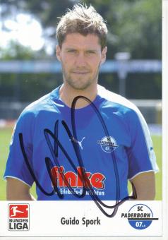 Guido Spork  2005/2006  SC Paderborn Fußball Autogrammkarte original signiert 