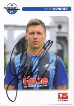 Sören Gonther  2010/2011  SC Paderborn Fußball Autogrammkarte original signiert 
