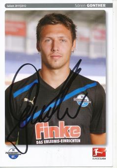 Sören Gonther  2011/2012  SC Paderborn Fußball Autogrammkarte original signiert 