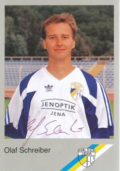 Olaf Schreiber  1993/1994  FC Carl Zeiss Jena  Fußball Autogrammkarte original signiert 