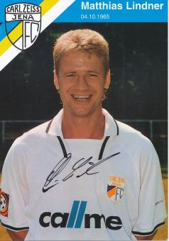 Matthias Lindner  1997/1998  FC Carl Zeiss Jena  Fußball Autogrammkarte original signiert 