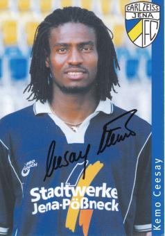 Kemo Ceesay   FC Carl Zeiss Jena  Fußball Autogrammkarte original signiert 