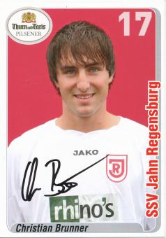 Christian Brunner  2007/2008  SSV Jahn Regensburg  Fußball Autogrammkarte original signiert 