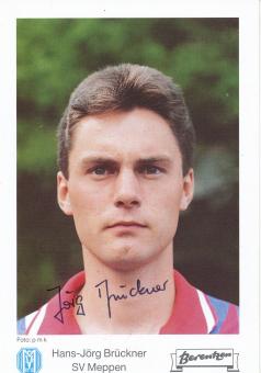 Hans Jörg Brückner  1992/1993  SV Meppen  Fußball Autogrammkarte original signiert 