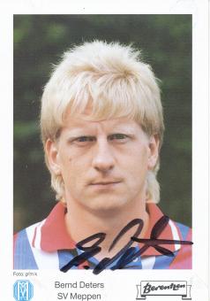 Bernd Deters  1992/1993  SV Meppen  Fußball Autogrammkarte original signiert 