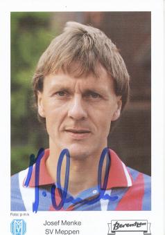 Josef Menke  1992/1993  SV Meppen  Fußball Autogrammkarte original signiert 