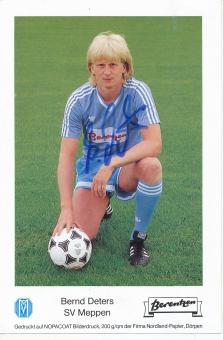 Bernd Deters  1988/1989  SV Meppen  Fußball Autogrammkarte original signiert 