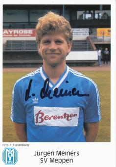 Jürgen Meiners  1987/1988  SV Meppen  Fußball Autogrammkarte original signiert 