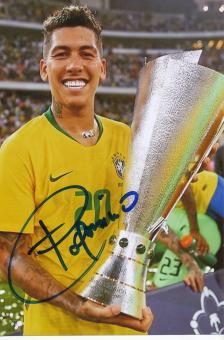 Roberto Firmino  Brasilien Fußball Autogramm Foto original signiert 