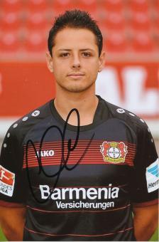 Javier Hernandez  Bayer 04 Leverkusen  Fußball Autogramm Foto original signiert 