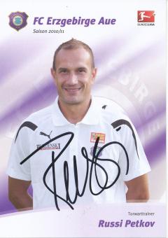 Russi Petkov  2010/2011  FC Erzgebirge Aue  Fußball Autogrammkarte original signiert 