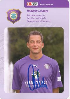Hendrik Liebers  2007/2008  FC Erzgebirge Aue  Fußball Autogrammkarte original signiert 