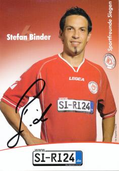 Stefan Binder  2006/2007  Sportfreunde Siegen  Fußball Autogrammkarte original signiert 