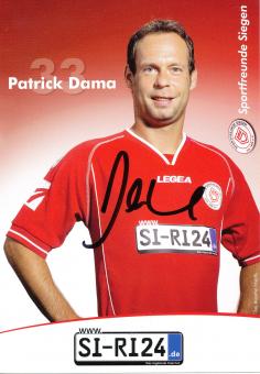 Patrick Dama  2006/2007  Sportfreunde Siegen  Fußball Autogrammkarte original signiert 