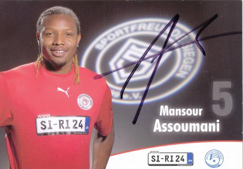 Mansour Assoumani  2007/2008  Sportfreunde Siegen  Fußball Autogrammkarte original signiert 