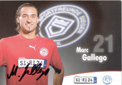 Marc Gallego  2007/2008  Sportfreunde Siegen  Fußball Autogrammkarte original signiert 