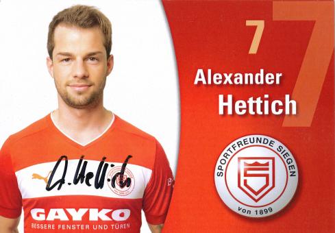 Alexander Hettich  Sportfreunde Siegen  Fußball Autogrammkarte original signiert 