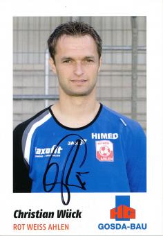 Christian Wück  2009/2010  Rot Weiss Ahlen  Fußball Autogrammkarte original signiert 