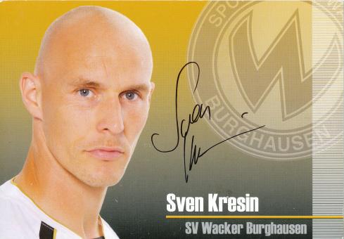 Sven Kresin  2009/2010  SV Burghausen  Fußball Autogrammkarte  original signiert 