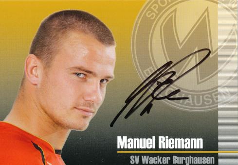 Manuel Riemann   2009/2010  SV Burghausen  Fußball Autogrammkarte  original signiert 