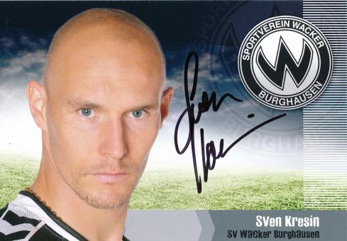 Sven Kresin  2008/2009  SV Burghausen  Fußball Autogrammkarte  original signiert 