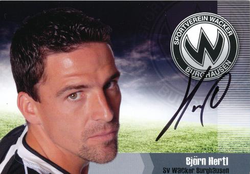 Björn Hertl  2008/2009  SV Burghausen  Fußball Autogrammkarte  original signiert 