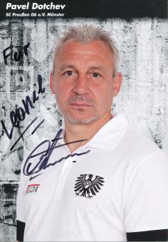 Pavel Dotchev  2013/2014  Preußen Münster Fußball Autogrammkarte  original signiert 