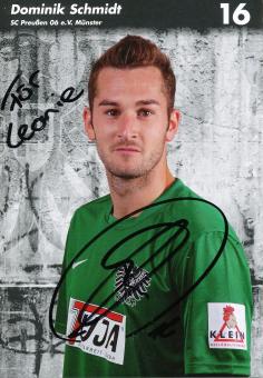 Dominik Schmidt  2013/2014  Preußen Münster  Fußball Autogrammkarte  original signiert 