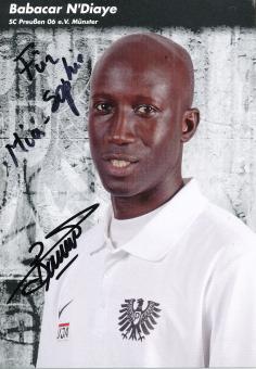 Babacar N`Diaye  2013/2014  Preußen Münster  Fußball Autogrammkarte  original signiert 