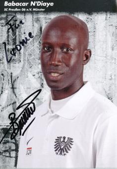 Babacar N`Diaye  2013/2014  Preußen Münster  Fußball Autogrammkarte  original signiert 
